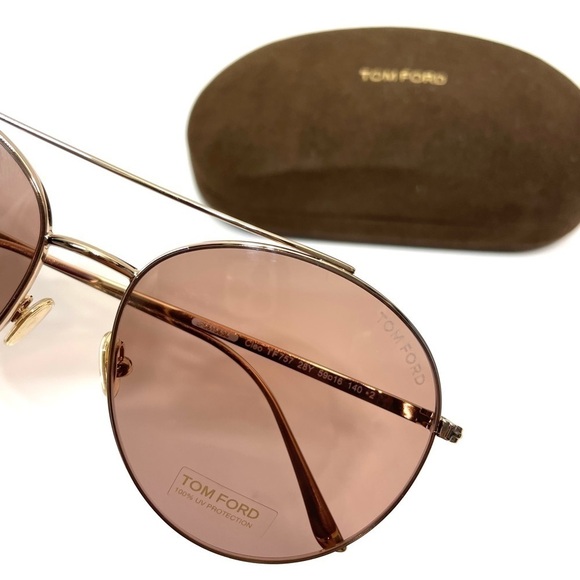 NEW Tom ford Cleo 59mm aviator Rose Gold O269 main image 5
